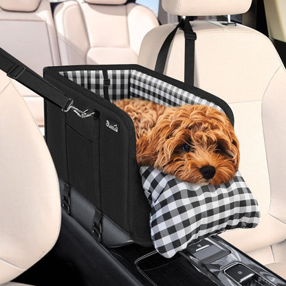 Console Dog Cat Car Seat, Dog Booster Seat for Small Dogs Cats Under 11lbs