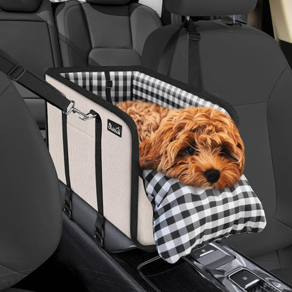 Console Dog Cat Car Seat, Dog Booster Seat for Small Dogs Cats Under 11lbs