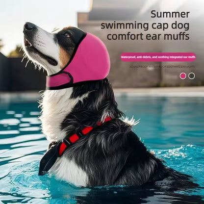 Dog Calming Earmuffs, Adjustable Waterproof Noise‑Reduction Hearing Protection Pet Ear Covers for Thunder